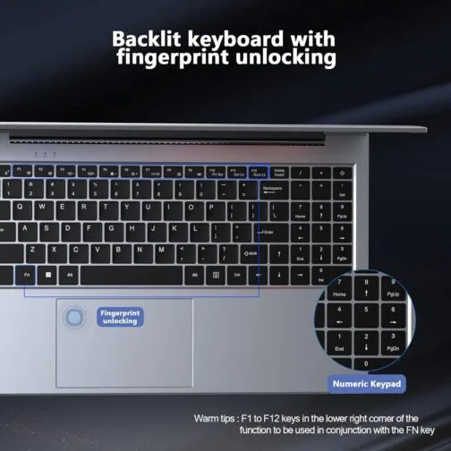 Laptop Gaming,Gaming Laptop,16GB RAM 512GB SSD,N100(Up to 3.4Ghz,12th ),Aluminum Body,15.6″FHD Display,Support WiFi,Bluetooth,Backlit Keyboard,Support Type C Charging,Win 11 Pro,For Business,Spacegray