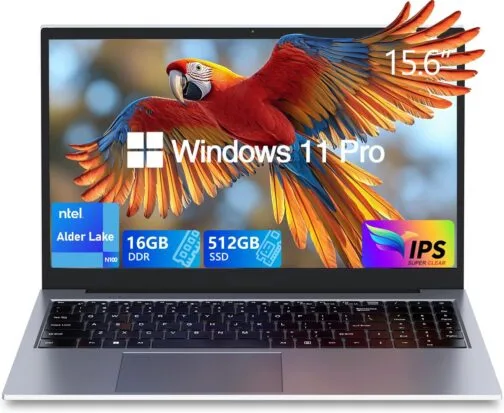 Laptop Gaming,Gaming Laptop,16GB RAM 512GB SSD,N100(Up to 3.4Ghz,12th ),Aluminum Body,15.6"FHD Display,Support WiFi,Bluetooth,Backlit Keyboard,Support Type C Charging,Win 11 Pro,For Business,Spacegray