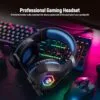 Gaming Headset for PC, Ps4, Ps5, Xbox Headset with 7.1 Surround Sound, Gaming Headphones with Noise Cancelling Mic RGB Light Over Ear Headphones for Xbox Series X/S, Switch-Blue