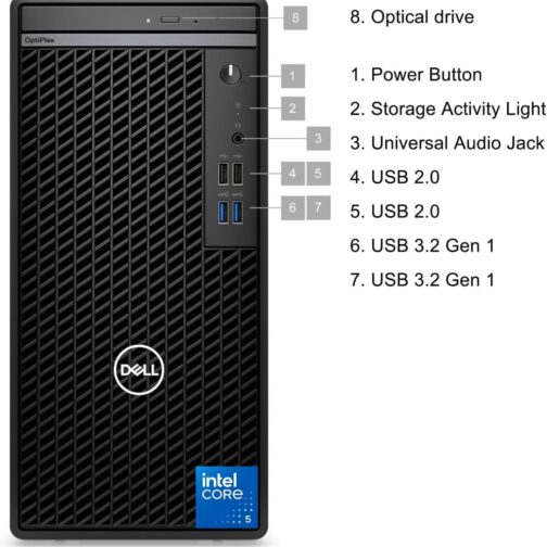 Dell Optiplex 7010 Tower Business Desktop, 13th Gen Intel i5-13500 Processor (14-Cores), 32GB RAM, 1TB PCIe SSD, DVD-RW, HDMI, DP Port, Wi-Fi + Bluetooth, Windows 11 Pro