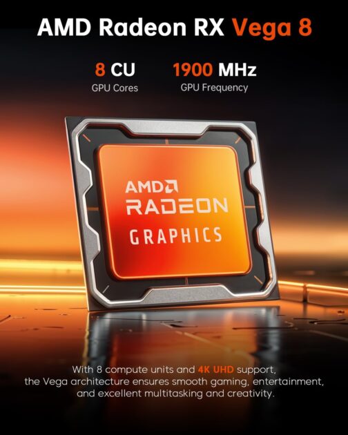 ACEMAGICIAN K1 Mini Gaming PC AMD Ryzen 7 5700U Mini PC 16GB DDR4 512GB SSD Mini Computers (8C/16T, up to 4.3Ghz), 4K Triple Display Mini Desktop Bluetooth/WiFi 6/Office