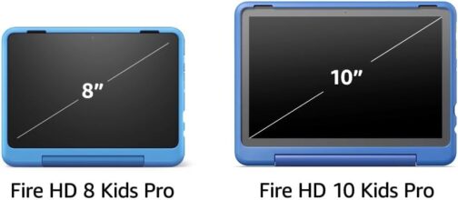 New Amazon Fire HD 8 Kids Pro tablet, ages 6-12. Bright 8″ HD screen, includes ad-free content, parental controls, 13-hr battery, slim case for older kids, 32GB, Discovery (2024 release)