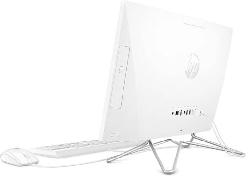 HP 24″ All-in-One Desktop, AMD Athlon Silver 3050U Processor, AMD Radeon Graphics, 8 GB RAM, 256 GB SSD, Windows 11 Home (24-dd0210, Snow white)