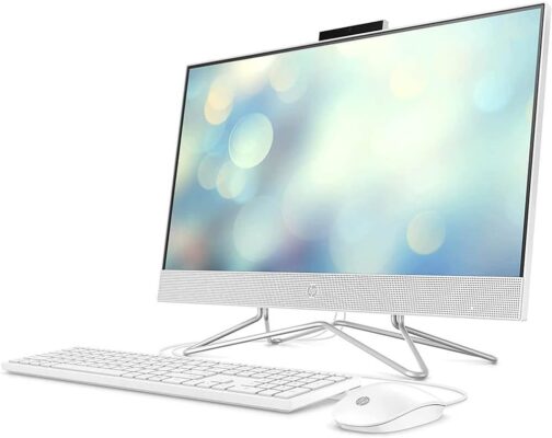 HP 24″ All-in-One Desktop, AMD Athlon Silver 3050U Processor, AMD Radeon Graphics, 8 GB RAM, 256 GB SSD, Windows 11 Home (24-dd0210, Snow white)
