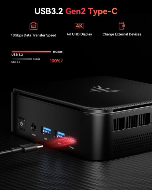 KAMRUI Mini PC, E3B 32GB RAM 512GB SSD Mini Gaming Computers AMD Ryzen 5 7430U Micro Desktop Computer (Max 4.3GHz,6C/12T, Beat 5650U), Small PC Support WiFi 6, BT5.2, Triple Display for Office Home