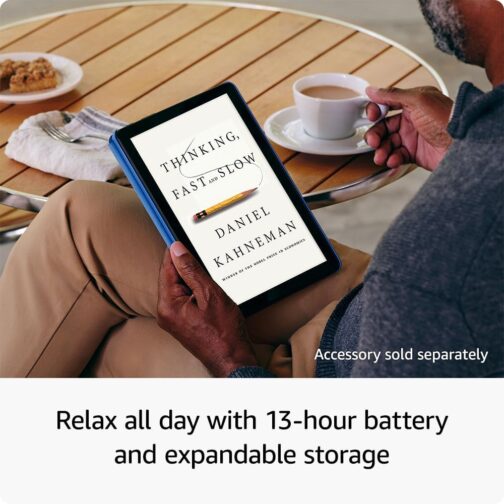 Like-New Amazon Fire HD 10 tablet (newest model) built for relaxation, 10.1″ vibrant Full HD screen, octa-core processor, 3 GB RAM, 32 GB, Black