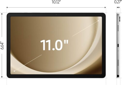 Samsung Galaxy Tab A9+ Plus 11 64GB Android Tablet, Big Screen, Quad Speakers, Upgraded Chipset, Multi Window Display, Slim, Light, Durable, Kids Friendly Design, US Version, 2024, Silver