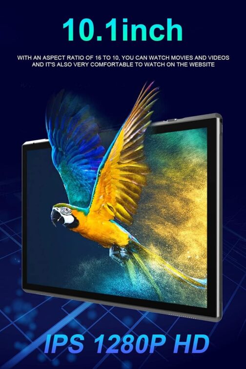 Tablet 10 inch Android Tablet PC, 10.1″ Android 14 Tablets, DDR4 6GB RAM 32GB ROM 2MP+8MP Dual Camera, WiFi-6 Bluetooth 1TB Expand IPS Full HD Display Tab, 6000mAh Battery Powerful Performance Tablet