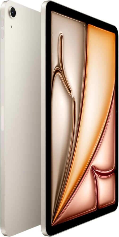 Apple iPad Air 11-inch with M3 chip Built for Apple Intelligence, Liquid Retina Display, 128GB, 12MP Front/Back Camera, Wi-Fi 6E, Touch ID, All-Day Battery Life  Starlight
