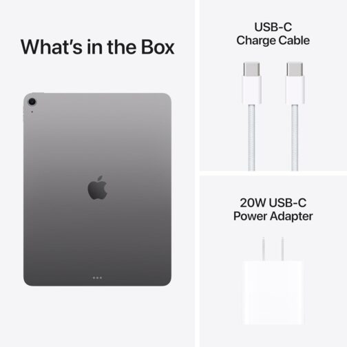 Apple iPad Air 13-inch with M3 chip Built for Apple Intelligence, Liquid Retina Display, 128GB, 12MP Front/Back Camera, Wi-Fi 6E, Touch ID, All-Day Battery Life  Space Gray
