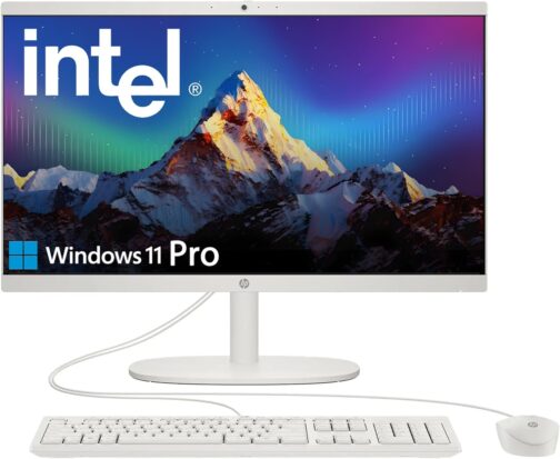 HP 2025 22" FHD All-in-One Desktop Computer  The New Version for Everyday Use  Latest 13th Gen Intel Quad-Core Processor  16GB DDR5  128GB Storage  HDMI  Type-C  Wi-Fi 6  HD Webcam  Win11 Pro