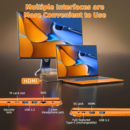 Laptops, 15.6 Inch Laptop Computers with 20GB RAM 128GB EMMC+1024GB SSD, Celeron N5095 Quad-Core, 7000mAh Battery, 180 Open Angle, WiFi 6, USB 3.2, HDMI, Type-C