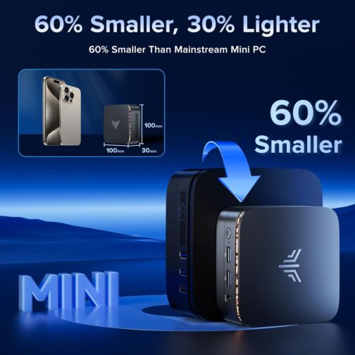 KAMRUI Essenx E1 Mini PC,12th N97 Mini PC(Beat N150,up to 3.6GHz),Desktop Computer 16GB RAM 1TB SSD,Micro PC Computer Support 4K HDMI+DP,Desktop PC with Dual WiFi,Business Home Office