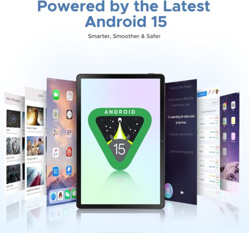 DOOGEE U11 Pro Android 15 Tablet, 11 inch Tablet, 30GB+256GB/2TB TF,8580mAh,Octa-Core,90Hz Display, Netflix 1080P,5G WiFi,Widevine L1,BT5.0,13MP+5MP, Face ID/OTG with Pen, Keyboard, Mouse&Case