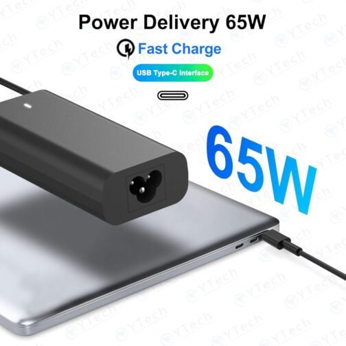 New Rugged Slim 65W USB C Laptop Charger Compatible with Dell Chromebook 3100 XPS 12 13,Pro 13 14 16,Latitude 3000 5000 Series,Dell Laptop Charger LA65NM190,0WMDHR,Type C AC Power Adapter