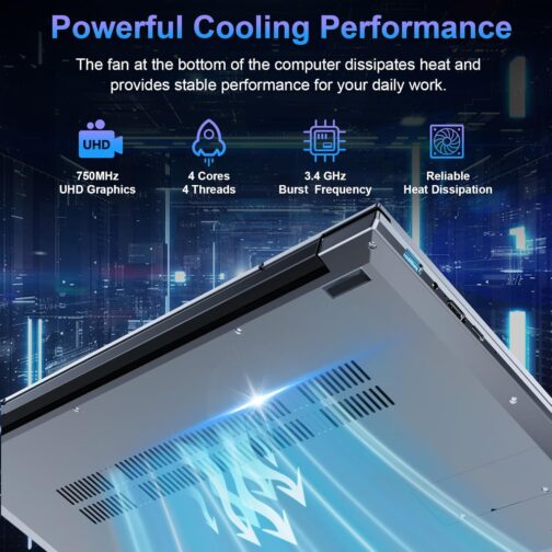 jumper Laptop, 16 inch Laptop Computer, Quad-Core Processor, 512GB SSD 16GB DDR4, 5G/2.4G WiFi, 1920×1200 FHD Display, Long Battery Life, Type C, Traditional Laptops for Business Office Student