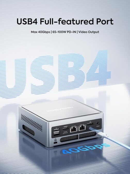 MINISFORUM NAB9 Plus Mini PC Intel Core i9-12900HK(14C/20T), 32GB RAM 1TB SSD, HDMI+DP+USB4(PD) Video Outputs Mini Computers, OCuLink Port, 2X 2.5G LAN Port Intel Iris Xe Graphics Desktop Computer