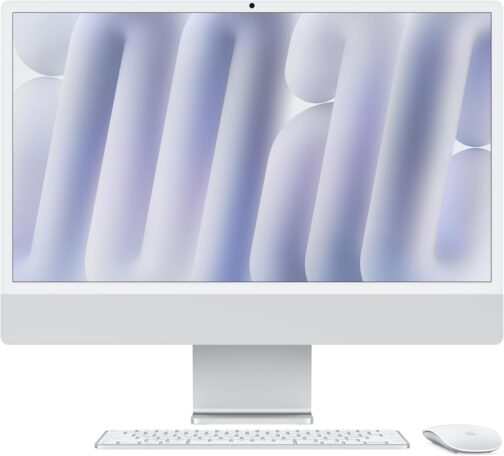 Apple 2024 iMac All-in-One Desktop Computer with M4 chip with 10-core CPU, 10-core GPU: Built for Apple Intelligence, 24GB Unified Memory, 512GB SSD Storage; Silver with AppleCare+ (3 Years)