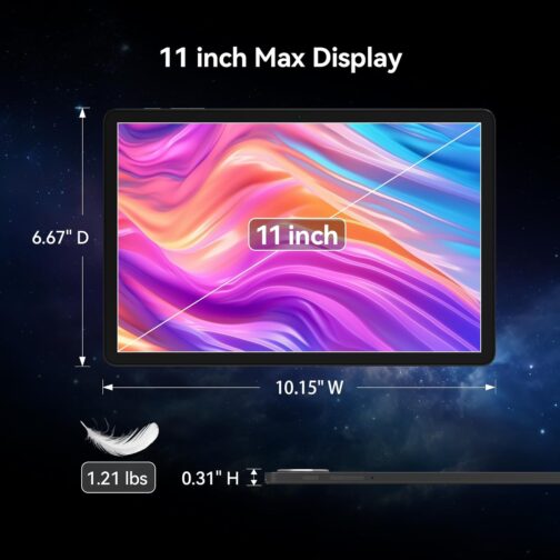 11 inch Tablet, 2025 Latest Android 14 Tablet with 16GB RAM 128GB ROM 1TB Expandable Octa-Core, 5G WiFi & Dual 4G Cellular, 2 in 1 Tablets with Keyboard Incell Large Screen,7000mAh Battery,Dual Camera