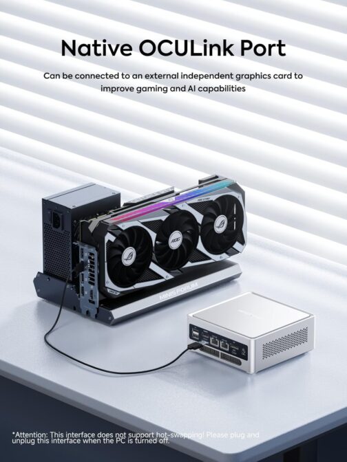 MINISFORUM Mini PC NAB9 Plus Intel Core i9-12900HK/i9-12900H 14 Cores/20 Threads,up to 5.0GHz 32GB RAM 1TB PCIe4.0 SSD Mini Computer OCuLink HDMI+DP+USB4 Dual 2.5 G RJ45 WiFi 6E, BT5.3