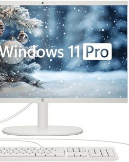 HP 21.5″ FHD All-in-One Desktop Computer, 64GB RAM 2.2TB Storage (2TB SSD + 256GB Docking Station Set), Dual-Core Intel Celeron, Windows 11 Pro with Microsoft Office Lifetime Suite, Keyboard & Mouse