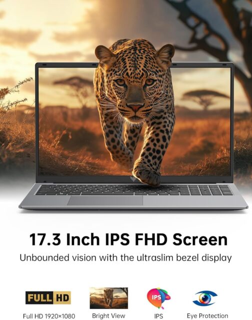 ACEMAGIC 17.3″ Laptop with Quad Core-12th Alder Lake N97 Processor, FHD Display, 16GB RAM 512GB SSD Laptop, Windows 11 Laptops Computer, Webcam, Light&Thin, Metal Shell, HDMI, Type-C, USB3.2