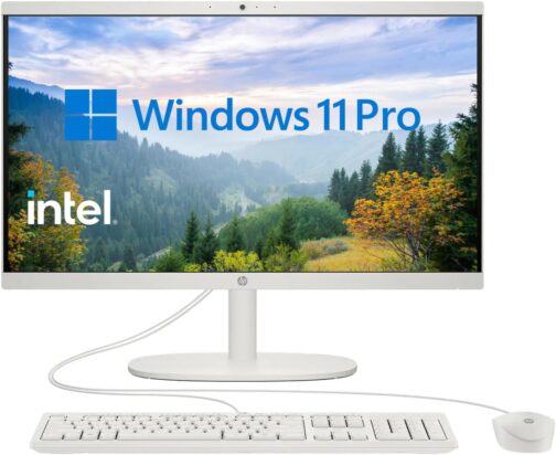 2025 22" FHD All-in-One Desktop Computer, 13th Gen Intel Quad-Core Processor, 8GB DDR5 5200MHz RAM, 128GB UFS, HDMI, Type-C, Wi-Fi 6, HD Webcam, Windows 11 Pro