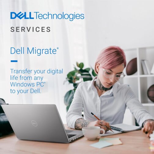 Dell Inspiron 5430 All in One Desktop – 23.8-inch FHD (1920 x 1080) Display, Intel Core 5-120U, 8GB DDR4 RAM, 512GB SSD, Intel Graphics, Windows 11 Home, Onsite & Migrate Service – White