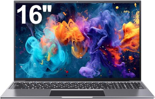 jumper Laptop, 16 inch Laptop Computer, Quad-Core Processor, 512GB SSD 16GB DDR4, 5G/2.4G WiFi, 1920x1200 FHD Display, Long Battery Life, Type C, Traditional Laptops for Business Office Student
