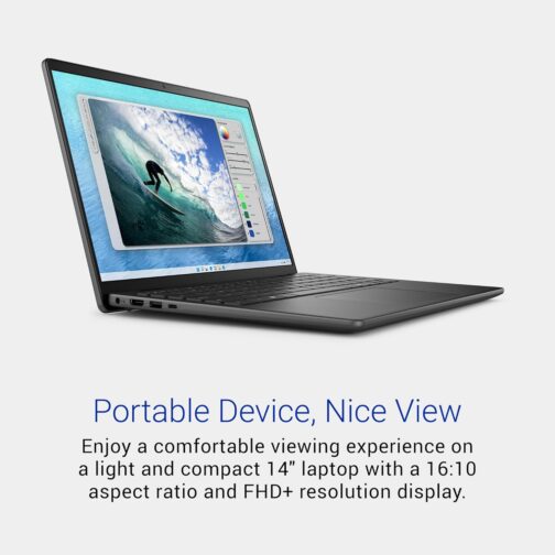 Dell Inspiron 5440 Laptop – 14.0-inch 16:10 FHD+ (1920 x 1200) Display, Intel Core i5-1334U Processor, 8GB DDR5 RAM, 512GB SSD, Intel UHD Graphics, Windows 11 Home, Onsite Service – Carbon Black