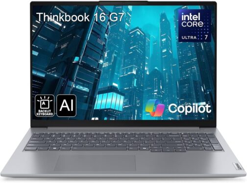 Lenovo ThinkBook 16 G7 16" FHD+ Business Laptop Computer, Intel 16-Core Ultra 7 155H (Beat i7-13705H), Arc Graphics, 32GB DDR5 RAM, 1TB PCIe SSD, WiFi 6E, Backlit Keyboard, Windows 11 Pro, AZ-XUT