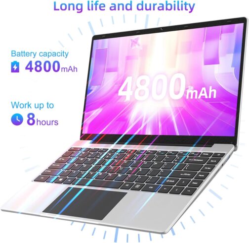 jumper Laptop 14 Inch, 12GB RAM 256GB SSD, Laptop Computer with Celeron N4100 CPU, FHD 1920×1080 Display, 35.52WH Battery, 2.4G+5G WiFi, BT4.0, 2 Speakers, Portable Student Laptops.
