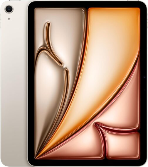 Apple iPad Air 11-inch with M3 chip Built for Apple Intelligence, Liquid Retina Display, 128GB, 12MP Front/Back Camera, Wi-Fi 6E, Touch ID, All-Day Battery Life  Starlight