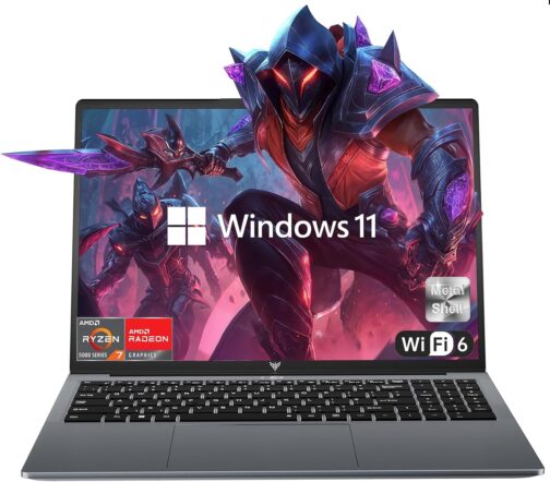 2025 Laptop, Laptop Computer with AMD Ryzen 7 5000 Series (8C/16T, Up to 4.3GHz), 16GB RAM 512GB NVMe SSD Windows 11 Laptop, Radeon RX Vega 8 Graphics, WiFi 6, Backlit KB