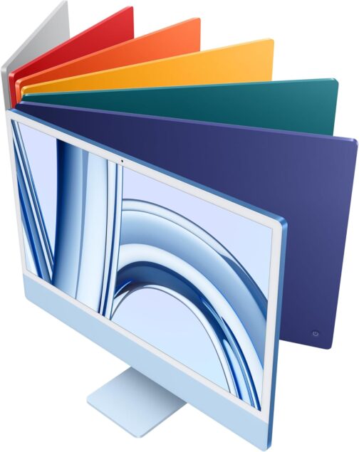 2023 Apple iMac with Apple M3 Chip (24-inch, 8GB RAM, 256GB SSD) (QWERTY English) Blue (Renewed)