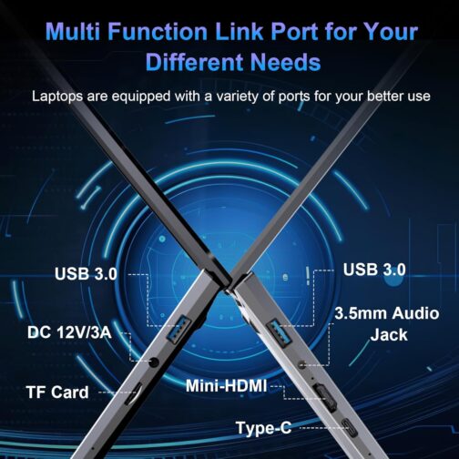 jumper Laptop, 16 inch Laptop Computer, Quad-Core Processor, 512GB SSD 16GB DDR4, 5G/2.4G WiFi, 1920×1200 FHD Display, Long Battery Life, Type C, Traditional Laptops for Business Office Student