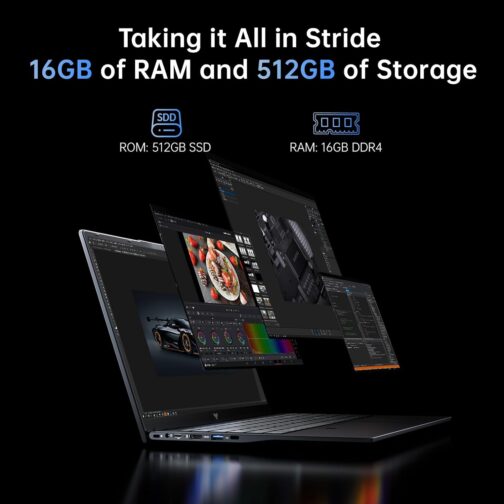 2025 Laptop,15.6In Windows 11 Laptop Computer with Quad Core-12th Alder Lake N97(Up to 3.6GHz), 16GB DDR4 512GB Hard Drive for Business, School, Offic
