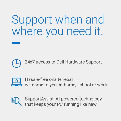 Dell Inspiron 7730 All in One Desktop – 27-inch FHD (1920 x 1080) Display, Intel Core 5-120U, 16GB DDR4 RAM, 512GB SSD, Intel Graphics, Windows 11 Home, Onsite Service – White