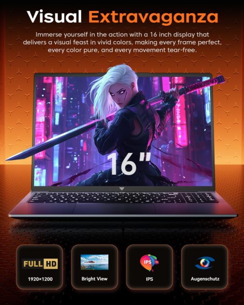 2025 Laptop, Laptop Computer with AMD Ryzen 7 5000 Series (8C/16T, Up to 4.3GHz), 16GB RAM 512GB NVMe SSD Windows 11 Laptop, Radeon RX Vega 8 Graphics, WiFi 6, Backlit KB