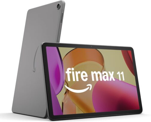 Amazon Fire Max 11 tablet (newest model) vivid 11 display, all-in-one for streaming, reading, and gaming, 14-hour battery life, optional stylus and keyboard, 128 GB, Gray, without lockscreen ads