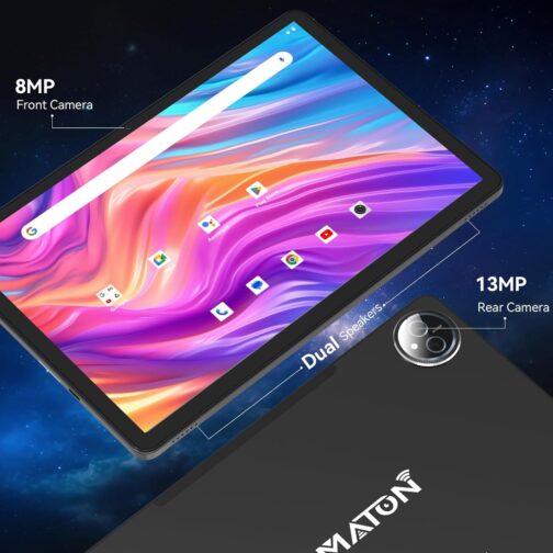 11 inch Tablet, 2025 Latest Android 14 Tablet with 16GB RAM 128GB ROM 1TB Expandable Octa-Core, 5G WiFi & Dual 4G Cellular, 2 in 1 Tablets with Keyboard Incell Large Screen,7000mAh Battery,Dual Camera