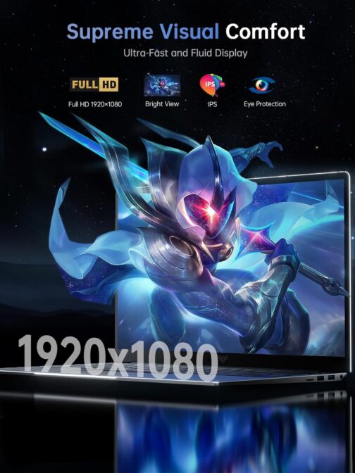 2025 Laptop, Laptop Computer with Intel Quad-Core Processor(Up to 3.6GHz), 16GB DDR4 512GB SSD Windows 11 Laptop, 15.6″ IPS 1080P, Metal Shell, USB3.2