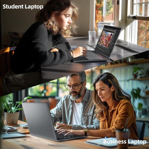 Naclud Windows 11 Laptops, 17.3 Inch Laptop Computer with Celeron Processor, 8GB DDR4 256GB SSD, Expandable 1TB, Type-C, 60800mWh Battery, Wi-Fi 5, BT4.2, Mini HDMI, Business and Students