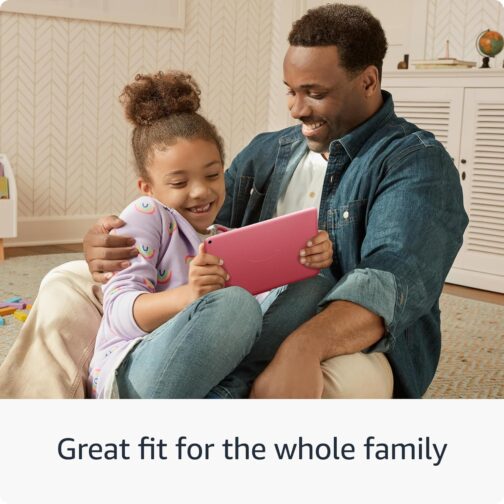 New Amazon Fire HD 8 tablet, 8 HD Display, 3GB memory, 32GB, designed for portable entertainment, Hibiscus, (2024 release)