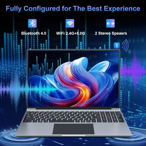 jumper Laptop, 16 inch Laptop Computer, Quad-Core Processor, 512GB SSD 16GB DDR4, 5G/2.4G WiFi, 1920×1200 FHD Display, Long Battery Life, Type C, Traditional Laptops for Business Office Student