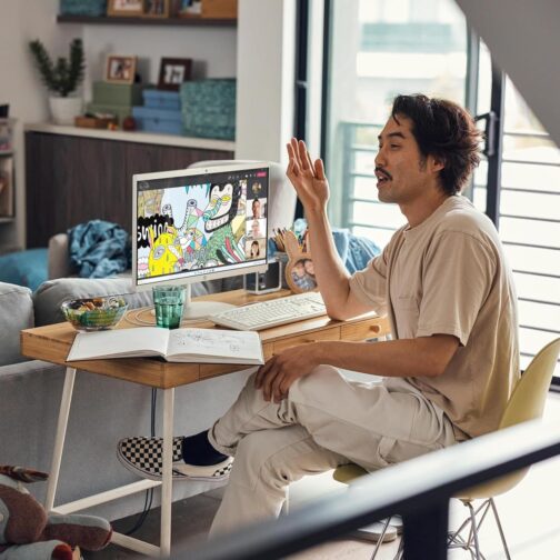 HP 22″ All-in-One Desktop PC  The New Version and Look  12 Month Microsoft Office  40GB RAM  1TB Storage (512GB SSD and 512GB External)  FHD Display  Intel Celeron Processor  Windows 11 Home