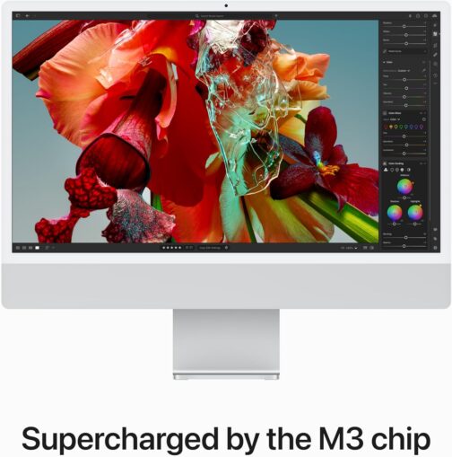 2023 Apple iMac with Apple M3 Chip with 8-core CPU (24-inch, 8GB RAM, 512GB SSD Storage) (QWERTY English) Silver (Renewed)