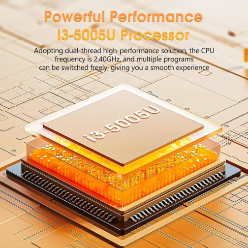15.6 Inch Laptops, 8GB DDR3 512GB SSD Windows 11 Laptop Computer with I3 Processor, HD Display, 52Wh Battery, Wi-Fi 5, BT4.2, HDMI, USB3.2, Type-C, for Business and Students