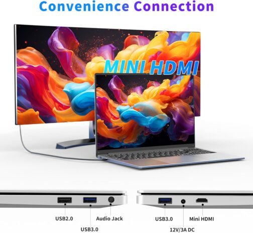 16 Inch Laptop Computer | Gaming Laptop | 16GB RAM 512GB SSD | N100 Processor | FHD 1920 * 1200 | 180 Angle Open | Backlit Keyboard | Fingerprint Unlock | UHD Graphics 750 MHz | Windows 11 Pro