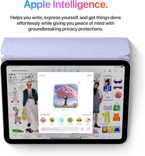 Apple iPad mini (A17 Pro): Apple Intelligence, 8.3-inch Liquid Retina Display, 128GB, Wi-Fi 6E, 12MP Front/12MP Back Camera, Touch ID, All-Day Battery Life  Blue